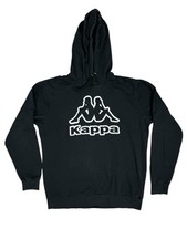 Kappa Black Big Logo Hoodie Medium