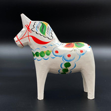 Swedish Dala Horse - White -