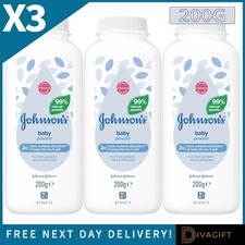3 x JOHNSONS BABY POWDER 200G