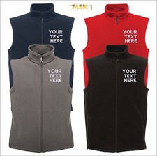 Regatta Men's Personalised Text Micro Fleece Full Zip Bodywarmer Vest Gillet Top