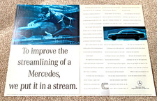 MERCEDES BENZ C CLASS W202 1990s - FRAMEABLE ORIGINAL CLASSIC CAR ADVERT