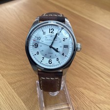 HAMILTON KHAKI H685510 40mm Silver Dial Date Quartz Men's Watch with Two Straps