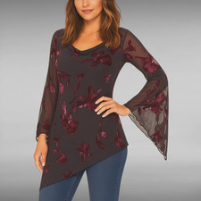 EAST 90s Y2K Purple Silk