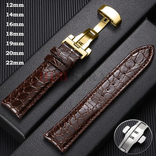 Crocodile leather strap - crocodile,