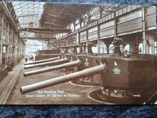 POSTCARD PHOTO Barrow Vickers Naval Gun Mounting Dept H.M.S Shannon  BL 7.5" Gun