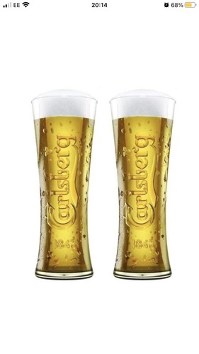 Carlsberg pint glasses - x,