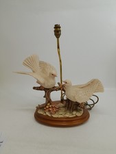 Giuseppe Armani Florence  Love Birds  Capodemonte Table Lamp Vintage
