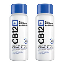 2x CB12 Mint-Menthol Mouthwash Oral Rinse- 250ml - Fights Bad Breath for 12 Hour