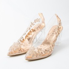 Ladies Womens Clear Perspex