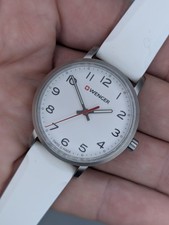Wenger Avenue 35mm Swiss Quartz Easy-Reader Style Watch On White Silicone Strap