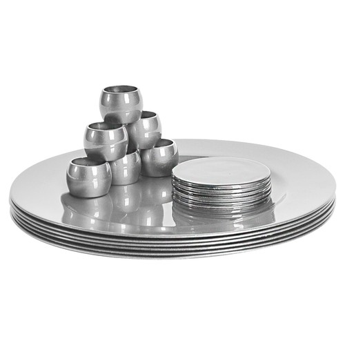Piece metallic charger - 18,