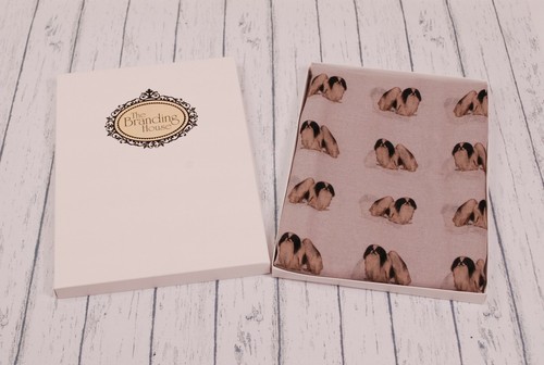 Japanese chin dog print scarf