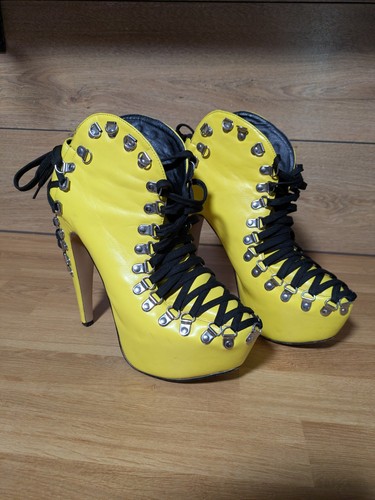 Woman shoe yellow laced - woman,