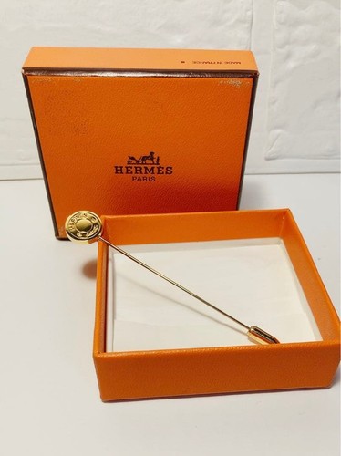 Hermes hat pin brooch - brooch, gold