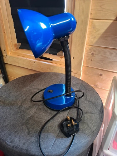 Blue flexible gooseneck - flexible, desk
