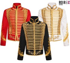 Men's Military Parade Jacket Adam Ro Rox Marching Band Drummer Nutcracker Coat