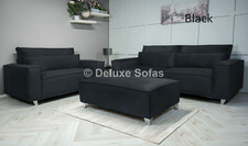 LUXURY PLUSH VELVET SLOANE SOFA 3+2 SET SUITE SETTEE COUCH 1,2,3 SEATER LOVESEAT