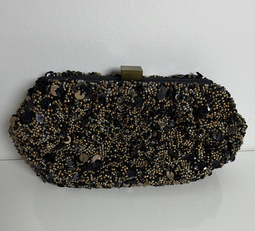 Zara black gold beaded - zara, sequin
