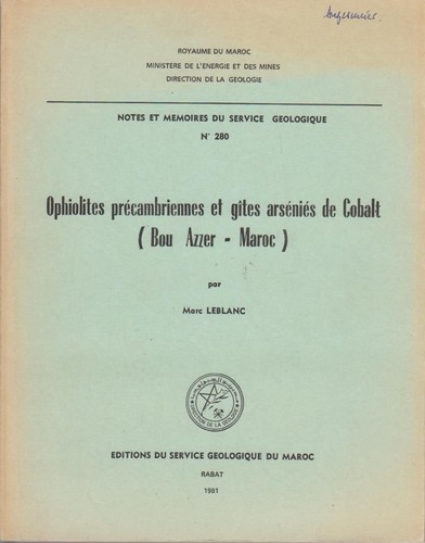 Ophiolites précambriennes - , et