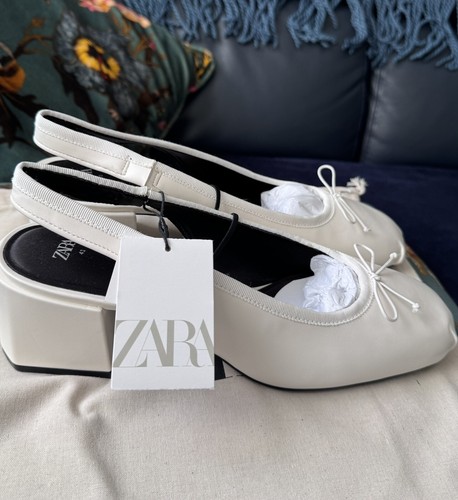 Zara white heeled - heeled, slingback
