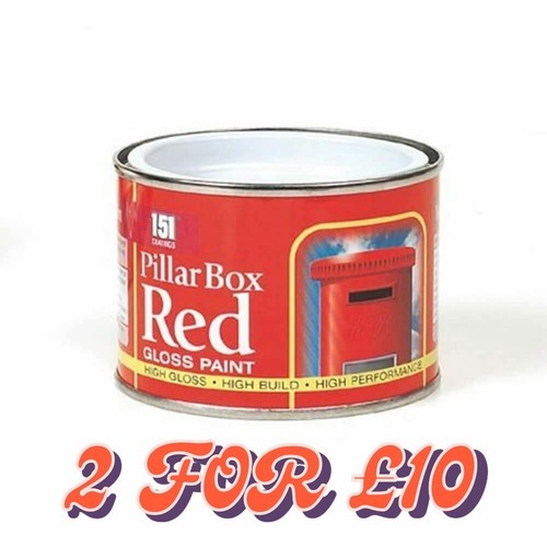 Red pillar box gloss paint - gloss,