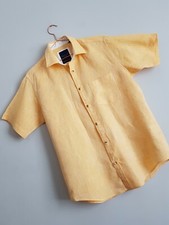 Linen Club Studio European linen short sleeve summer shirt Size 40cm 15 3/4"UK M