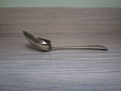 Antique silver medical spoon - silver,