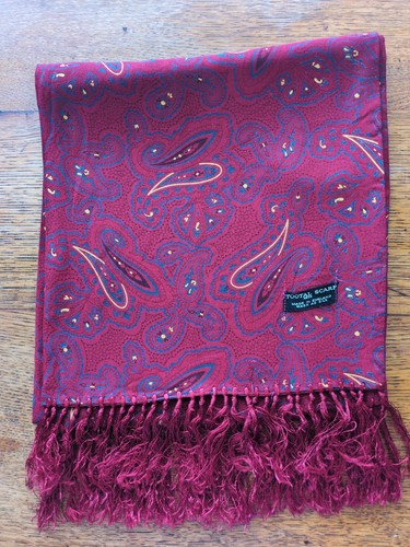Tootal paisley scarf burgundy - paisley,
