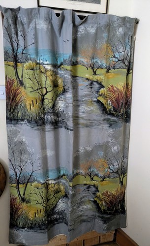 Original 1950s vintage curtain - vintage,