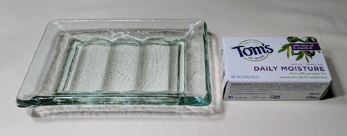 Clear green glass vintage - green, soap