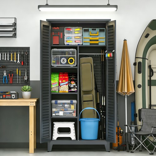 Tall steel tool storage - in,