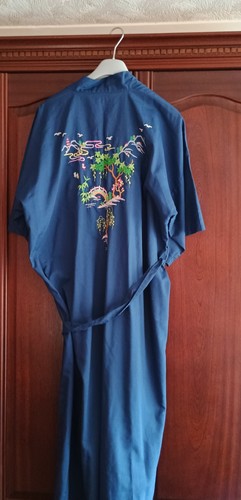 Vintage blue embroidered - ,