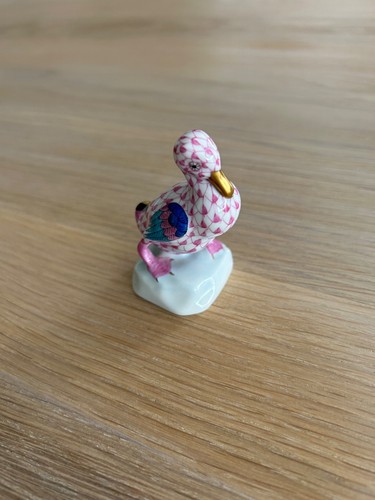 Herend porcelain duck figurine - herend,