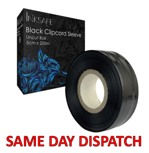 Tattoo black clip cord sleeves - clip,