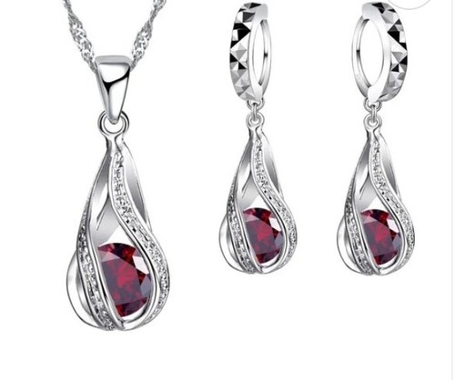 925 stirling silver red - (143),