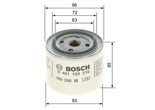 Bosch 0451103219 oil filter - 0451103219,