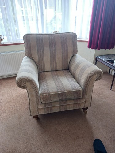 Alstons armchair gold stripe - alstons,