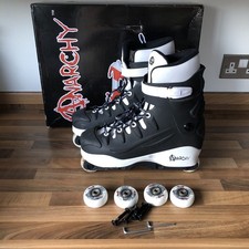 Anarchy Revolution II Aggressive Mens Size UK 9 Inline Skates Blades Black