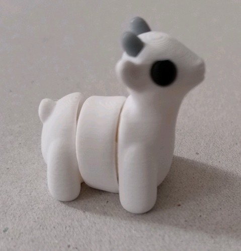 White printed articulated - white, 3d-printed