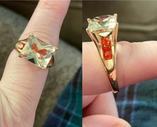 14k Bytownite FIRE OPAL RING