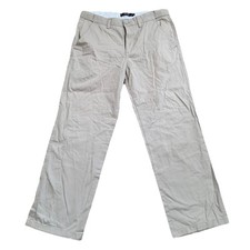 Mens Maine Stone Chino Waist 34S Leg 30 100% Cotton - Beige Holiday Trousers