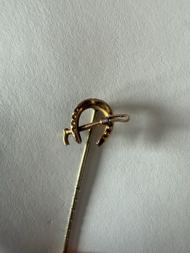 Gold stickpin pin - horse, riding