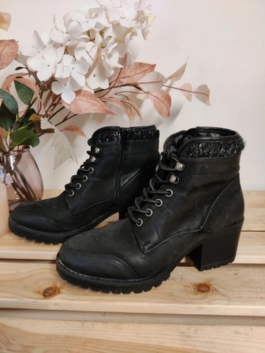 Woman black faux nubuck - tu,