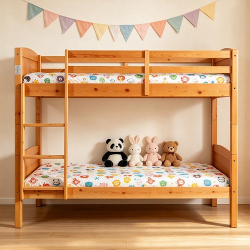 Wooden bunk bed - bunk, childrens