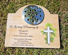 Personalised Cross Metal Grave