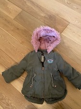 Khaki/ Pink Fur Parka Coat Age