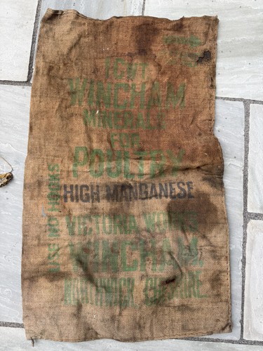 Vintage grain sack printed - vintage,