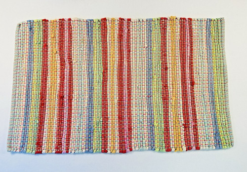Rag rug weave mat - rug,