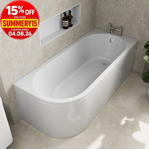 Shaped shower bath right - shower,