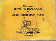 CLIMAX TT2.0 TT2.5 TT3.0 TOUGH TERRAIN FORK LIFT ORIG. 1959 MAINTENANCE HANDBOOK
